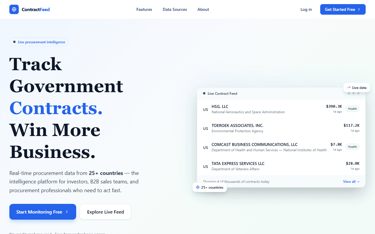 ContractFeed product screenshot